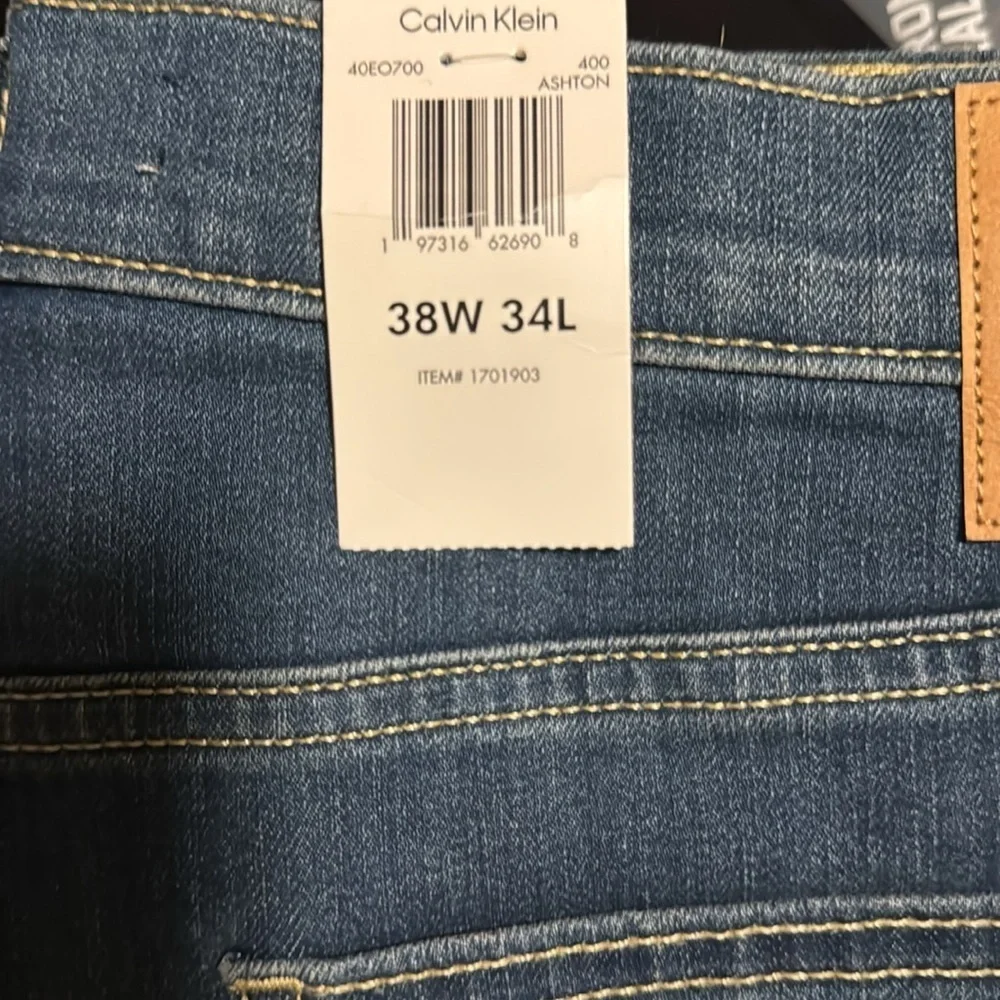 Calvin Klein Men's Slim Straight Jean Blue 38 x 34 - Picture 6 of 6